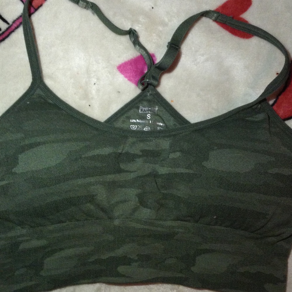 Green Camo Sports Bra